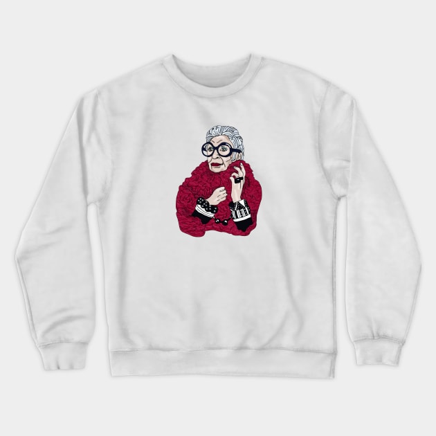 Iris Apfel Art Fashion Crewneck Sweatshirt by The Prediksi 